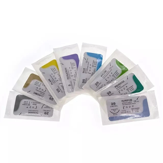 Disposable Absorbable Surgical Suture PGA, Pgla, Nylon, Silk, Polyester