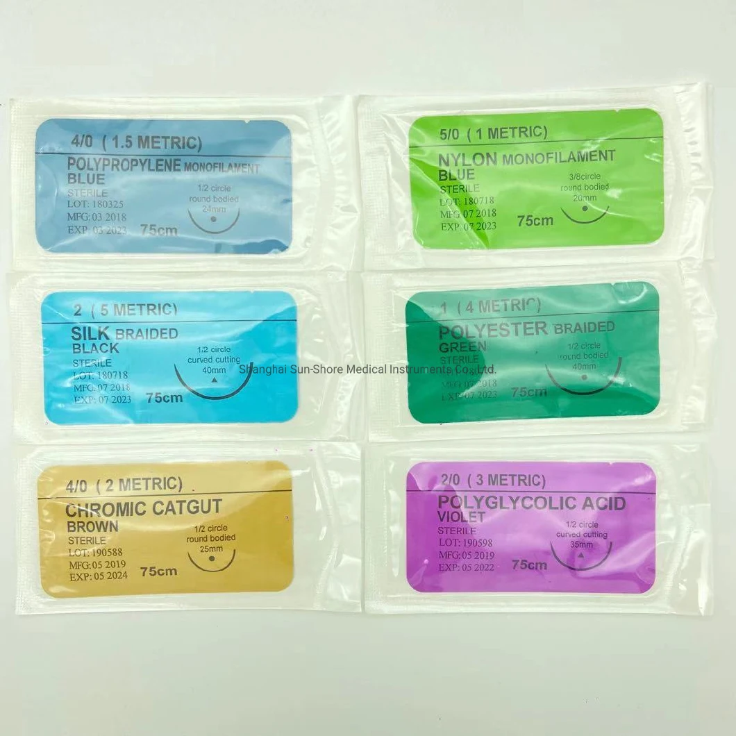 Provided CE&ISO Medical Disposables Surgical Suture PGA/Pdo/Chromic/Pgla/Pgcl/Pgar