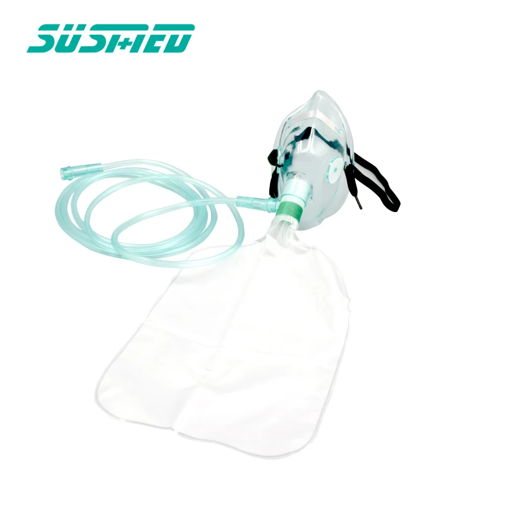 CE ISO Approved Medical PVC Disposable Oxygen Face Mask with Tubing