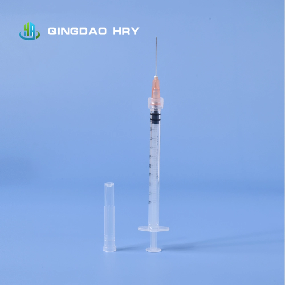 Ready Stock of 1ml 3ml Disposable Medical Luer/Slip Lock Veterinary Injection Syringe with Needle