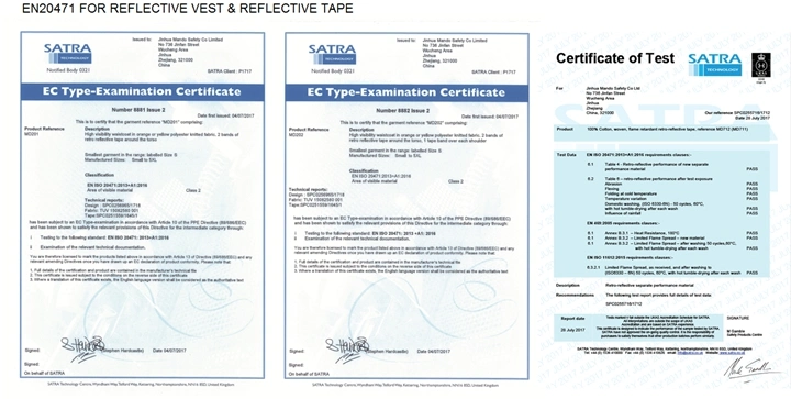 100% Cotton Flame Retardant En20471 Warning Reflective Tape